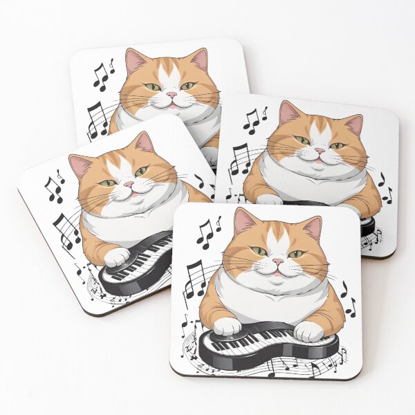 Item preview, Cute fat cat playing with music  designed and sold by Ibrahimhema5.