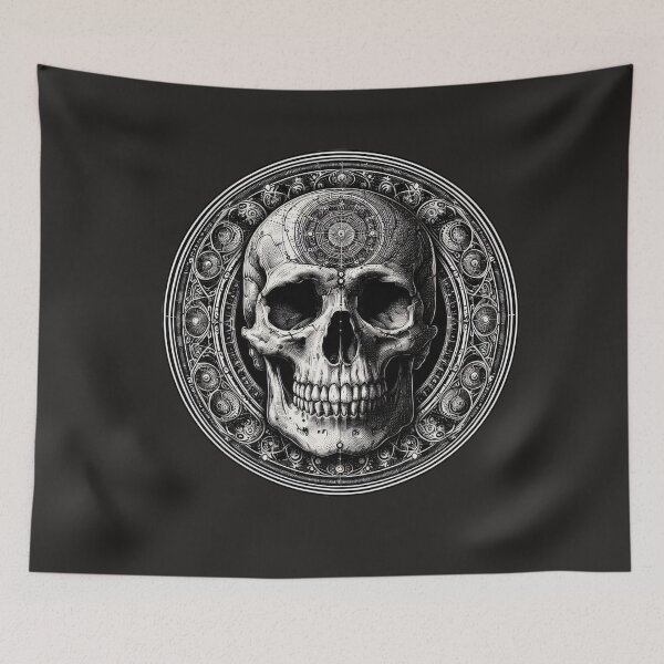 Artikelvorschau, Totenkopf 2, Vintage entworfen und verkauft von Wallisart.