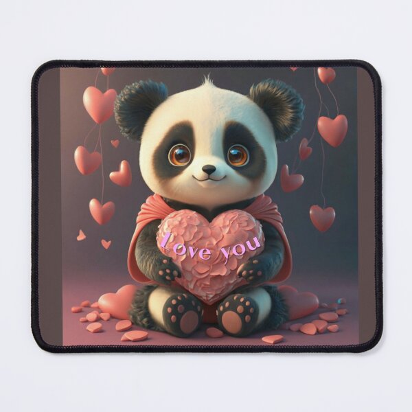 Item preview, Panda print with heart for Valentine's Day designed and sold by MixShop10.