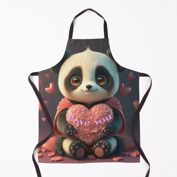 Item preview, Panda print with heart for Valentine's Day designed and sold by MixShop10.