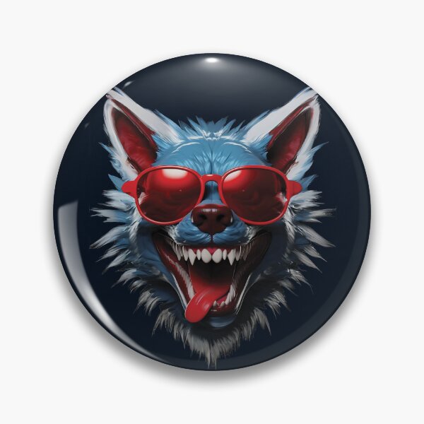 Item preview, Rocking Wolf Evil Smiley Emoji 92 designed and sold by RedStrokesDns.