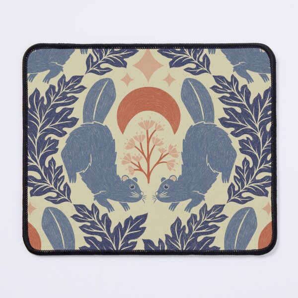 Item preview, Beavers at Dusk, A Blue and Pink Sketch designed and sold by OzdeBayer.