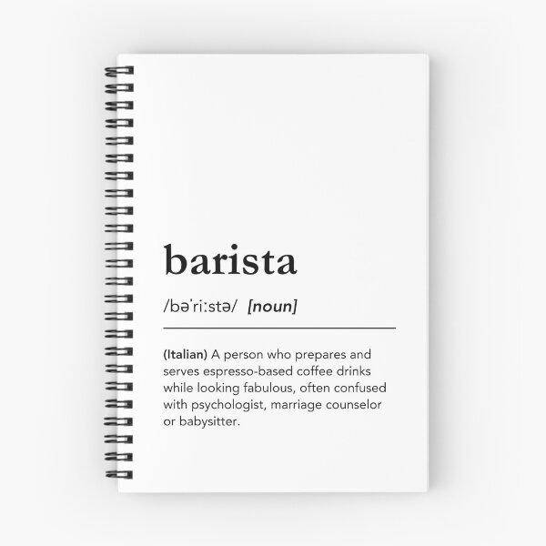 Item preview, Funny words barista definition. Barista Dictionary. Barista job description. Minimalist Barista Description designed and sold by lagunaklein.