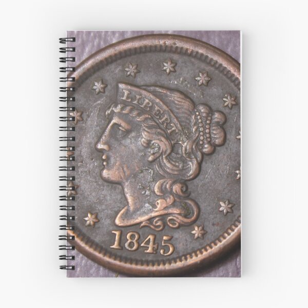 Item preview, 1845 Braided Hair Large Cent XF Dark designed and sold by coinsxcrochet.