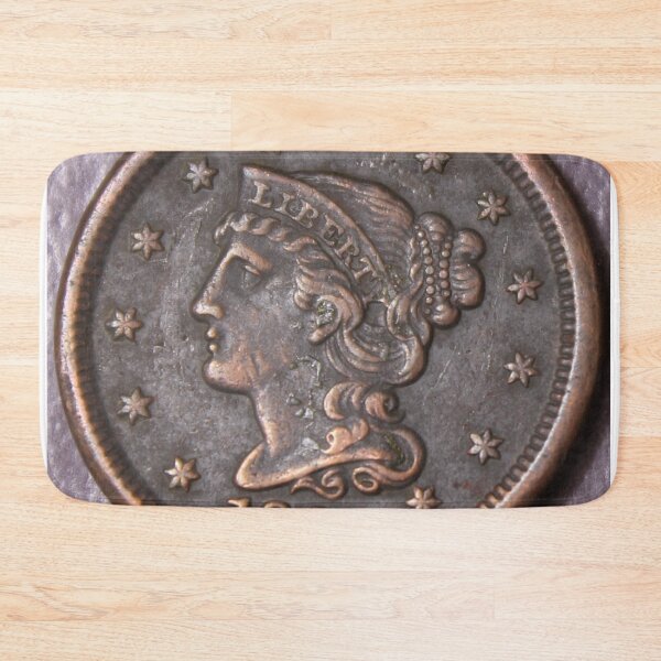 Item preview, 1845 Braided Hair Large Cent XF Dark designed and sold by coinsxcrochet.