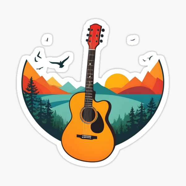 Vista previa del artículo con la obra «Guitarra de la naturaleza», diseñado y vendido por moni50.