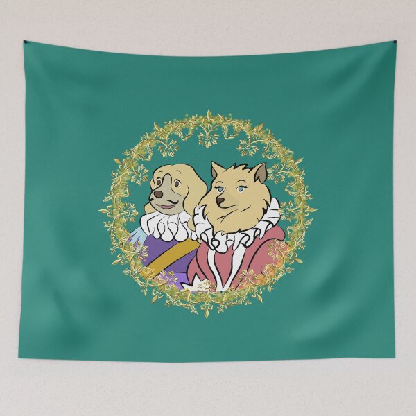Item preview, King Louis Queen Anne Dog designed and sold by GemimaRosaArt.