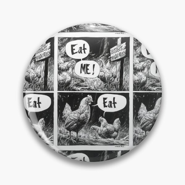 Item preview, “Eat Me” - Funny Comic Chicken Graphic designed and sold by Piotrek0001.