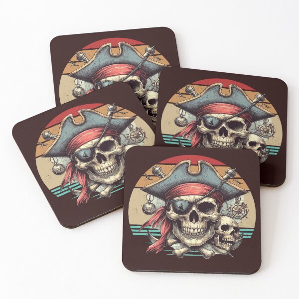 Item preview, Pirate skull, vintage, retro designed and sold by Wallisart.