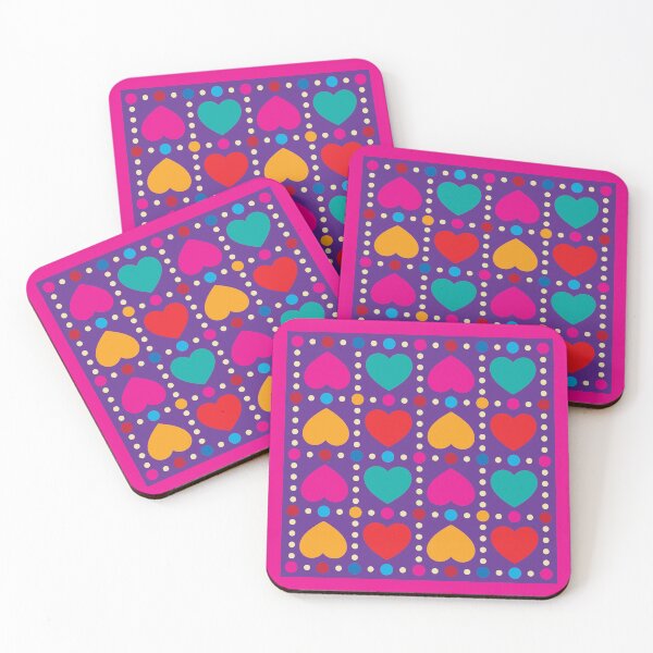 Item preview, Intensely Bold Hearts In A Row designed and sold by wickedpretty.