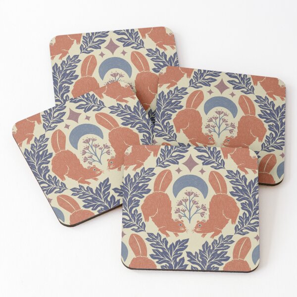 Item preview, Evening Harmony: Beavers in Deep Blue, Purple, and Sunset Pink designed and sold by OzdeBayer.