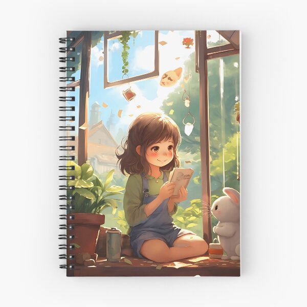Item preview, Enchanted moments: girl, book and soft toy at the window designed and sold by ArrangedDesigns.