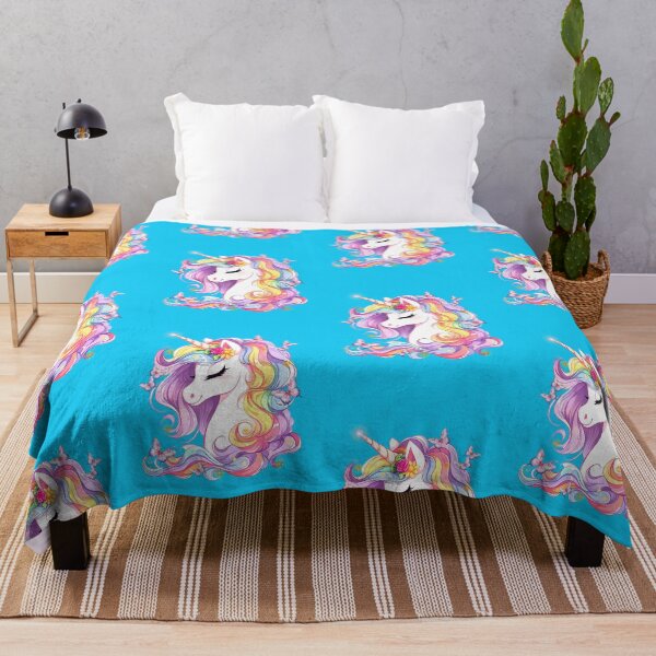 Artikelvorschau, Niedliches regenbogenfarbenes Einhorn, Fantasiedesign entworfen und verkauft von LoneAngel.