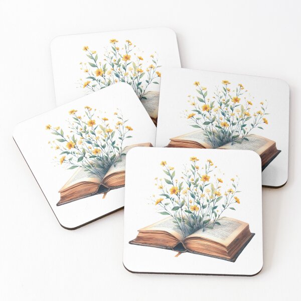 Item preview, Yellow summer aesthetic flowers growing from old book  designed and sold by e-stall4U.