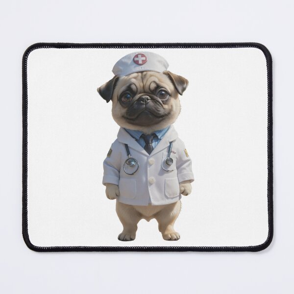 Item preview, Super Cute Pug Dog Doctor designed and sold by GiwuArt777.