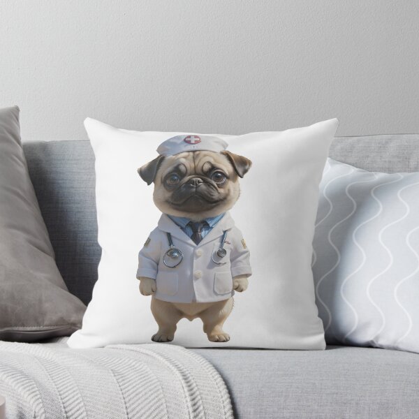 Item preview, Super Cute Pug Dog Doctor designed and sold by GiwuArt777.