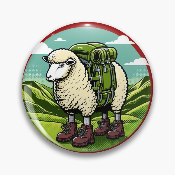 Item preview, Hiking Sheep Pop Art designed and sold by PickledjoArt.