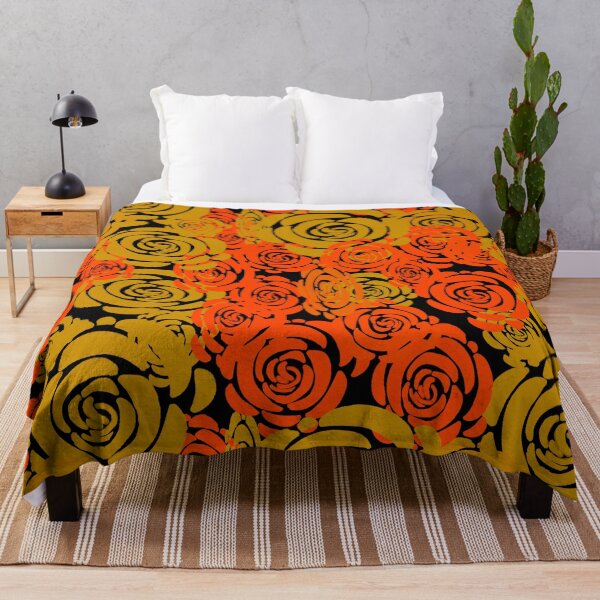 Item preview, Hand-drawn Orange and Gold Roses designed and sold by Victoria Rose.