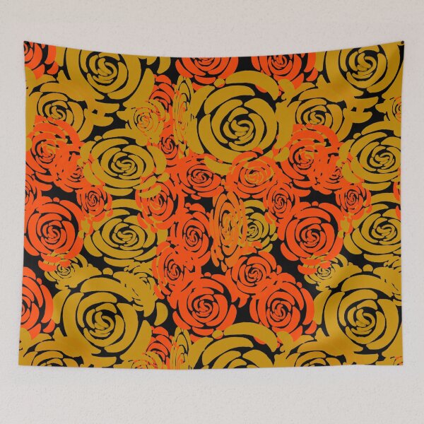 Item preview, Hand-drawn Orange and Gold Roses designed and sold by Victoria Rose.