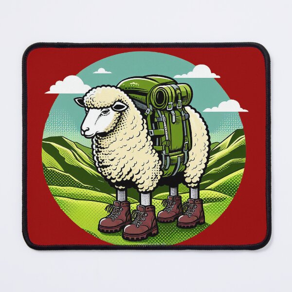 Item preview, Hiking Sheep Pop Art designed and sold by PickledjoArt.
