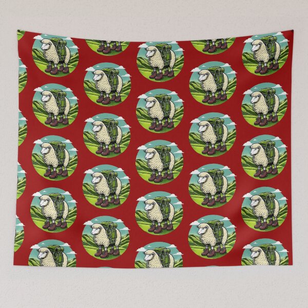 Item preview, Hiking Sheep Pop Art designed and sold by PickledjoArt.