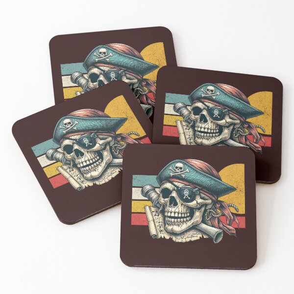 Item preview, Pirate skull, vintage, retro designed and sold by Wallisart.