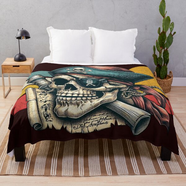 Item preview, Pirate skull, vintage, retro designed and sold by Wallisart.