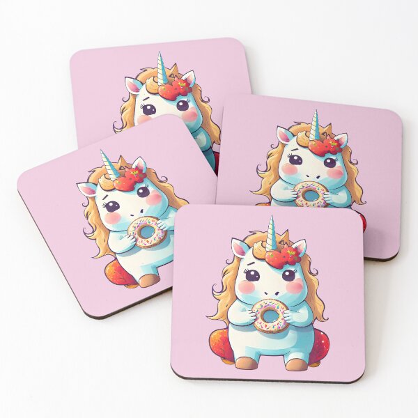 Item preview, Chubby Unicorn eating a Donut designed and sold by arbaouigfx.
