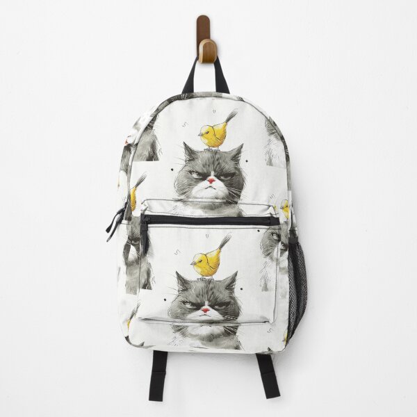 Item preview, Annoyed Cat in a Canary Hat: Minimalistic Expression designed and sold by Piotrek0001.