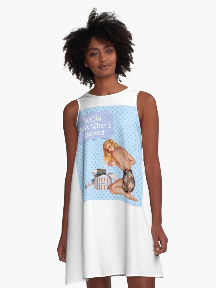 Just What I Wanted 50s Pin Up A Line Dress By Loganferret Redbubble