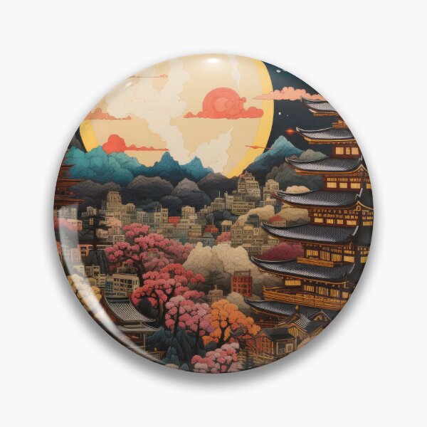 Item preview, Bustling Japanese Cityscape designed and sold by Shutter-Dragon.
