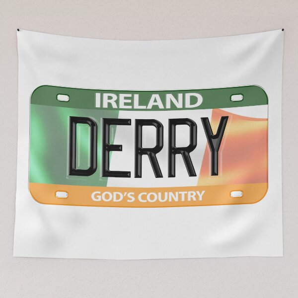 Item preview, Derry Ireland Irish USA Canada License Plate designed and sold by REAL IRISH GIFTS.