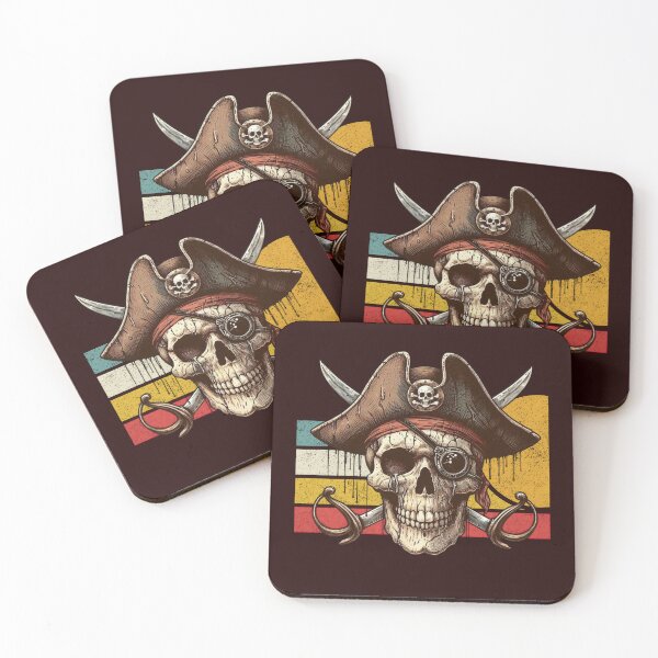 Item preview, Pirate skull, vintage, retro designed and sold by Wallisart.