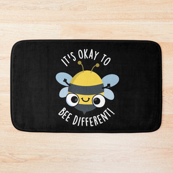 Item preview, It's Okay To Bee Different Funny Bug Pun (Dark BG) designed and sold by punnybone.