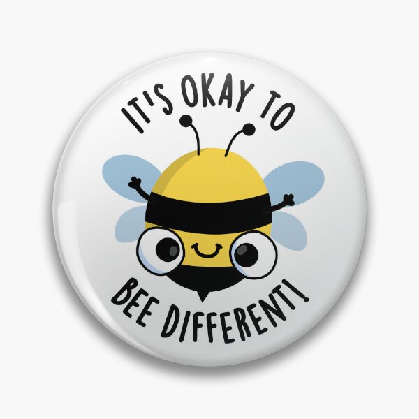 Item preview, It's Okay To Bee Different Funny Bug Pun  designed and sold by punnybone.