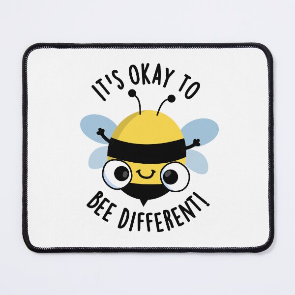 Item preview, It's Okay To Bee Different Funny Bug Pun  designed and sold by punnybone.