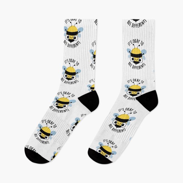 Item preview, It's Okay To Bee Different Funny Bug Pun  designed and sold by punnybone.