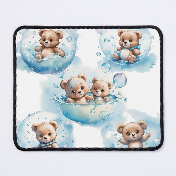 Item preview, Bubbly Bliss: Adorable Teddy Bear Bathes in a Sea of Soapy Suds designed and sold by HendAhabib.