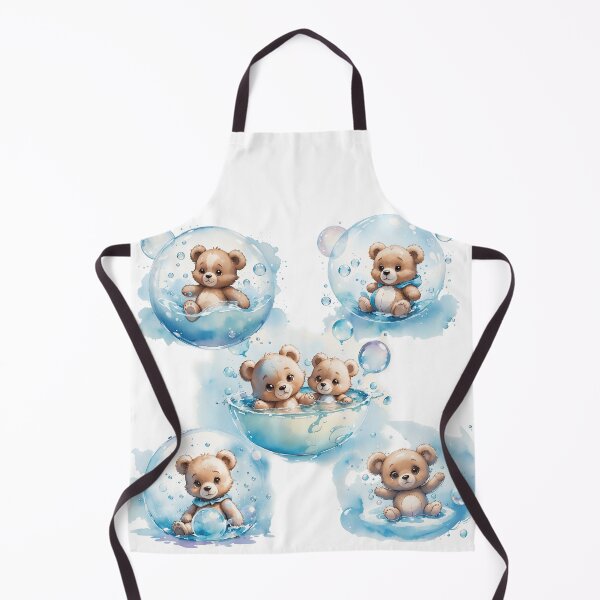 Item preview, Bubbly Bliss: Adorable Teddy Bear Bathes in a Sea of Soapy Suds designed and sold by HendAhabib.