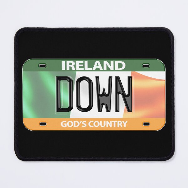 Item preview, Down Ireland Irish USA Canada License Plate designed and sold by REAL IRISH GIFTS.