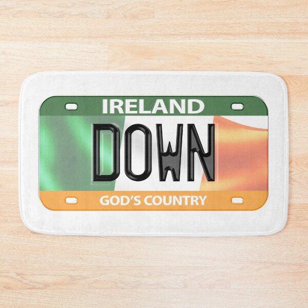 Item preview, Down Ireland Irish USA Canada License Plate designed and sold by REAL IRISH GIFTS.