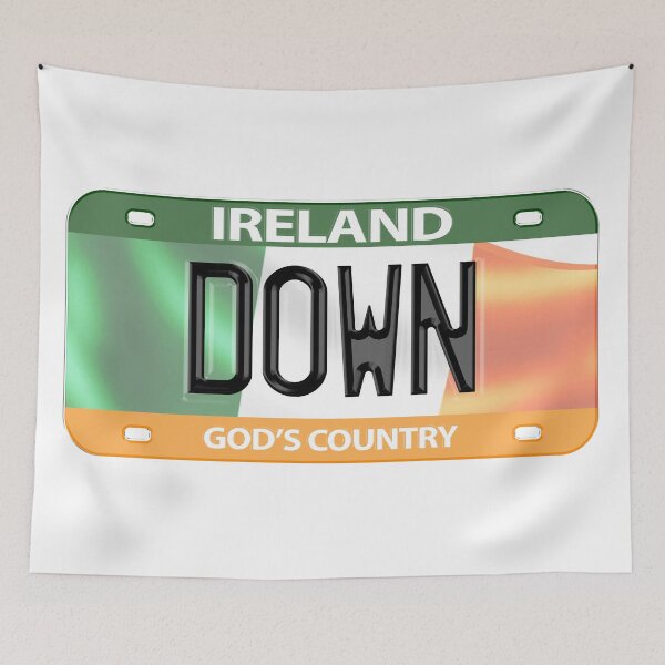 Item preview, Down Ireland Irish USA Canada License Plate designed and sold by REAL IRISH GIFTS.