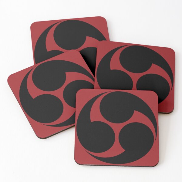 Item preview, Traditional Japanese Samurai crest: Clockwise Three Tomoe - Lacquer Red designed and sold by Onigokko.