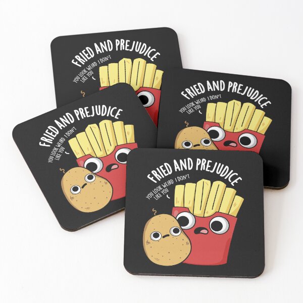 Item preview, Fried And Prejudice Funny Fries Pun (Dark BG) designed and sold by punnybone.