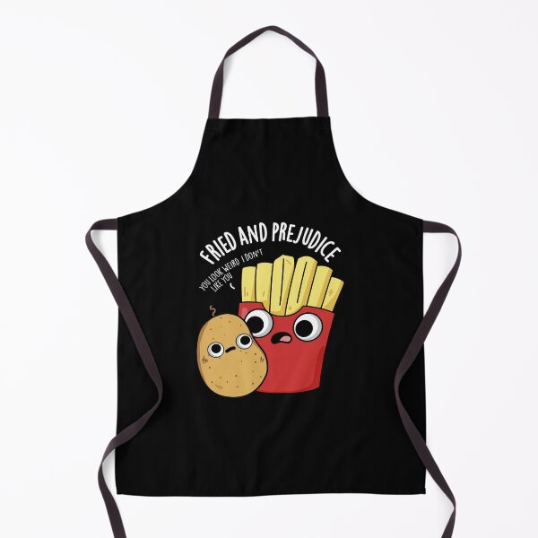 Item preview, Fried And Prejudice Funny Fries Pun (Dark BG) designed and sold by punnybone.