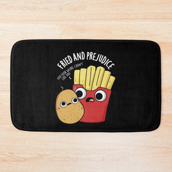Item preview, Fried And Prejudice Funny Fries Pun (Dark BG) designed and sold by punnybone.