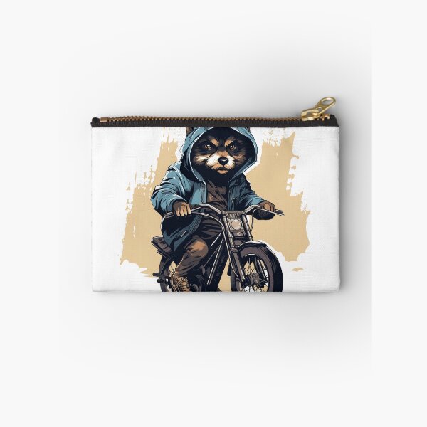 Item preview, cool hooded wolf on a bike designed and sold by VirtualArtGuy.