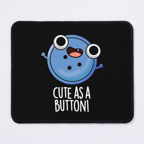 Item preview, Cute As A Button Funny Sewing Pun (Dark BG) designed and sold by punnybone.