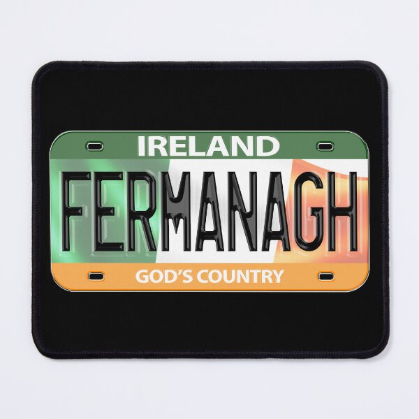 Item preview, Fermanagh Ireland Irish USA Canada License Plate designed and sold by REAL IRISH GIFTS.
