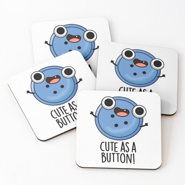 Item preview, Cute As A Button Funny Sewing Pun  designed and sold by punnybone.